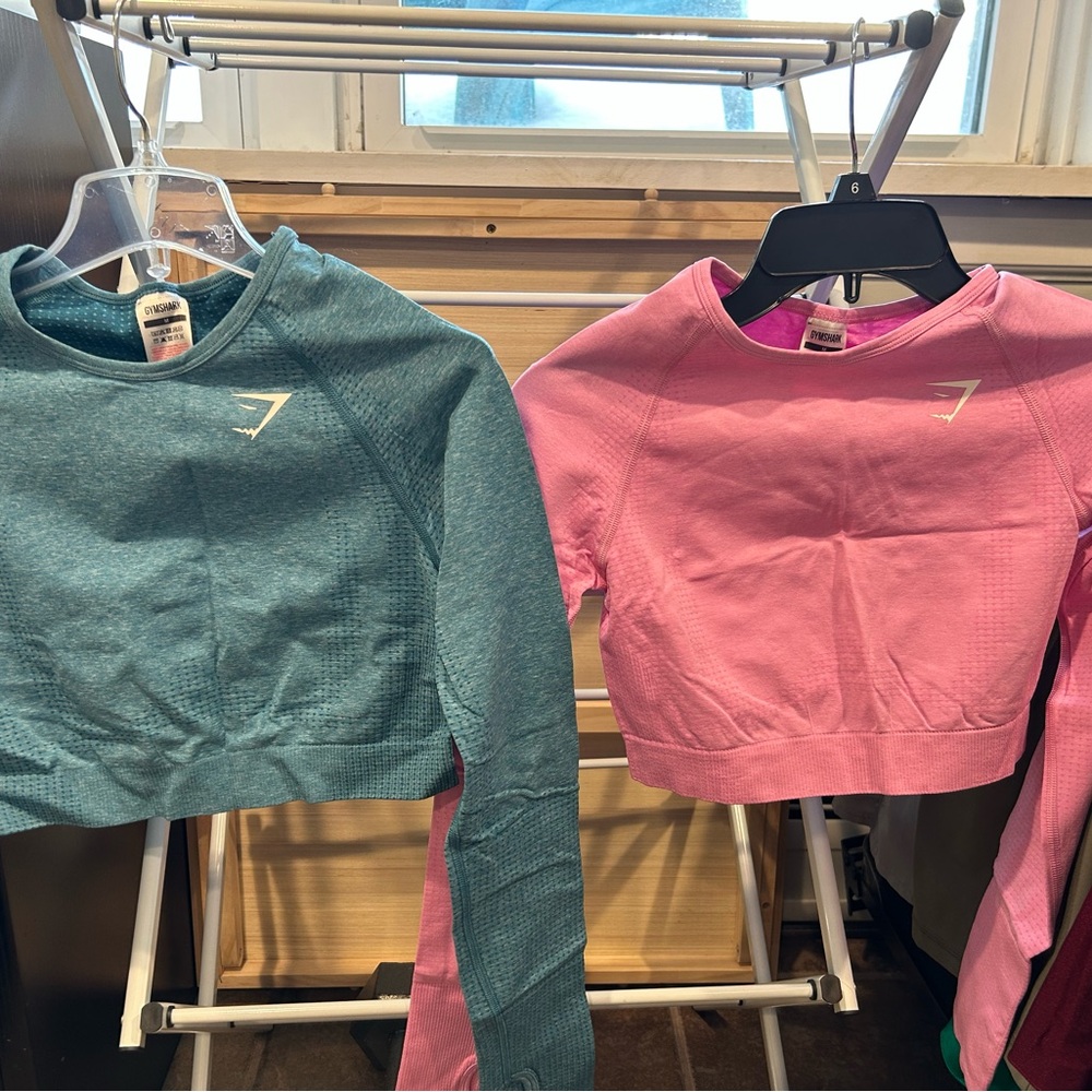 Gymshark Women's Teal and Pink Sweatshirts
